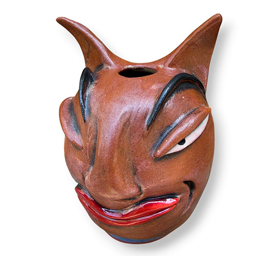 Ricky Boscarino Cat Face Pot 4.5" DP6081